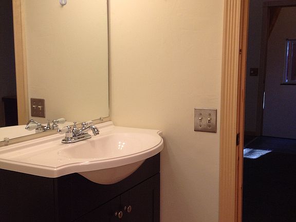 Downstairs bath, shower and laundry area
