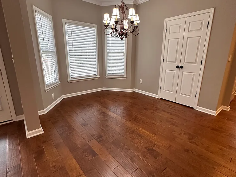 Large Breakfast Area overlooking private backyard and beautiful patio.