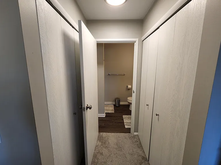 Two oversized closets