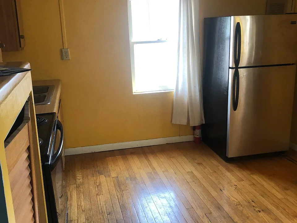 Wood floors, nice appliances, eat-in kitchen. Floors being refinished.