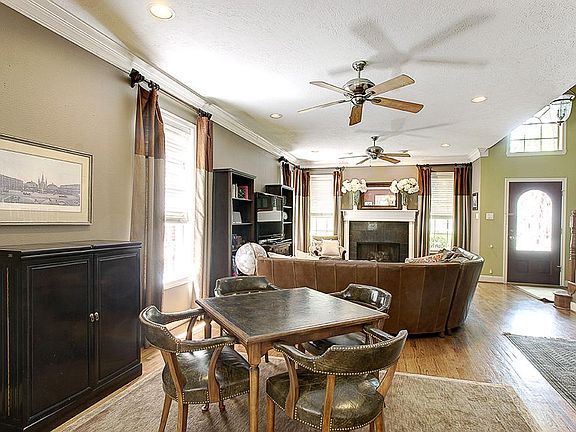 Living/family room with fireplace.