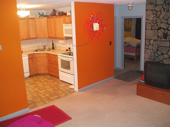 Orange wall- livingroom