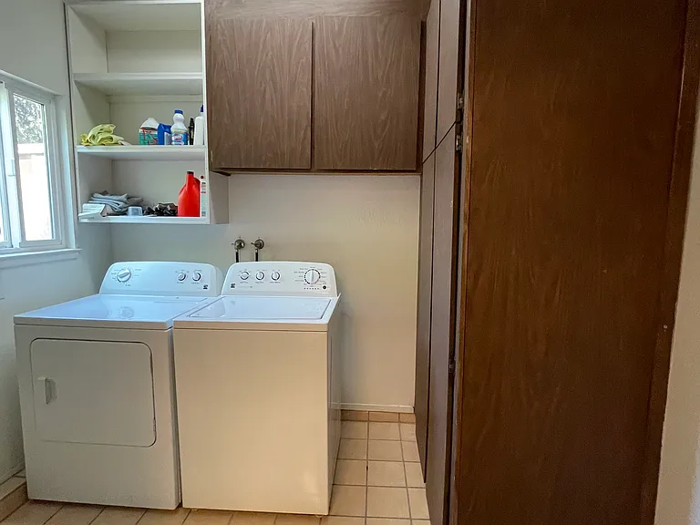 Storage in laundry mudroom and access to garage