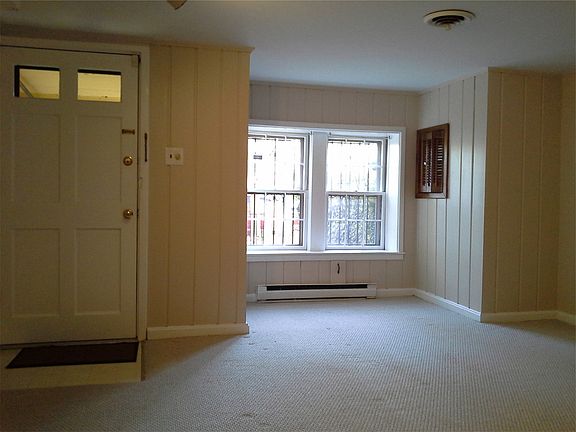 View through front bay window