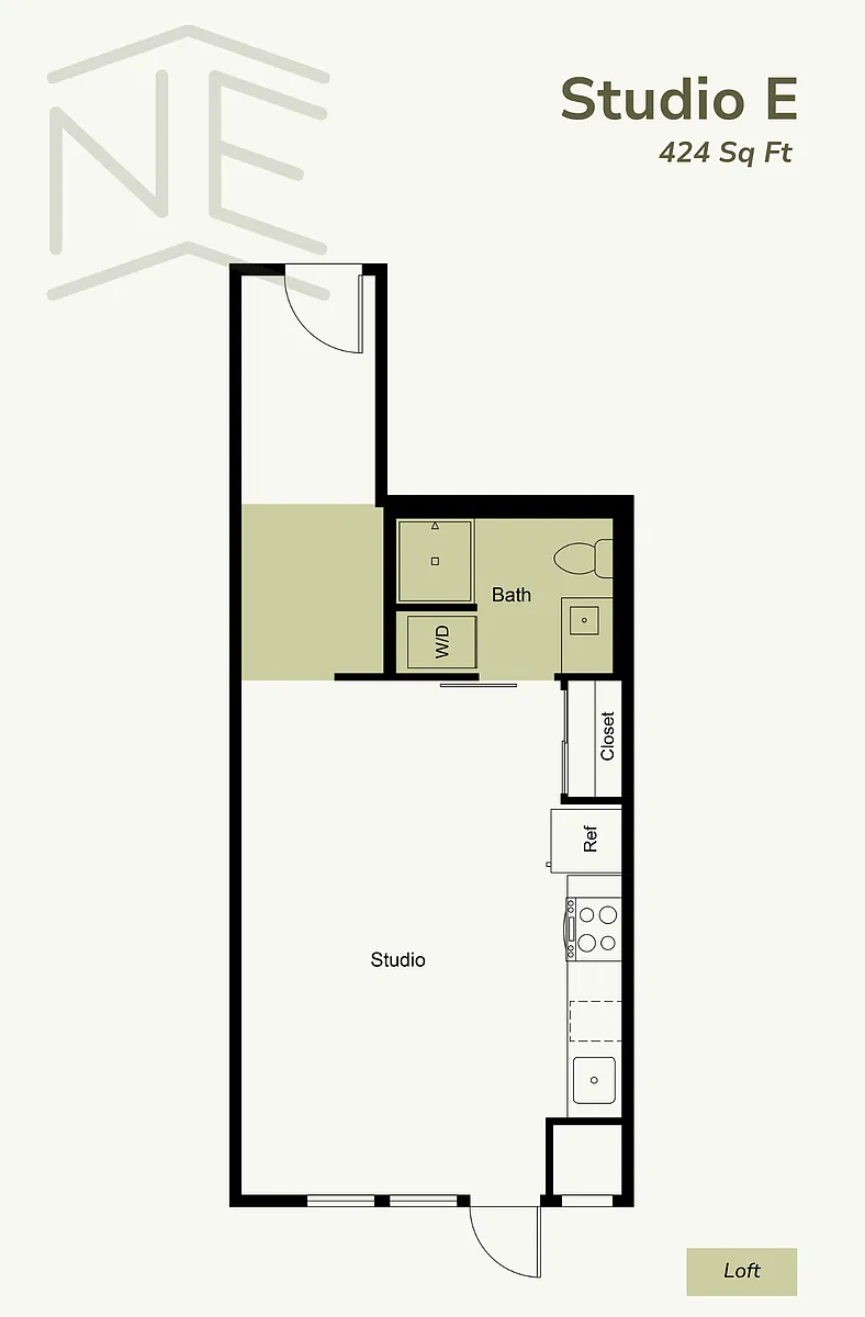 Floor plan Studio E