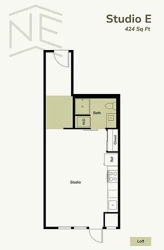 Floor plan Studio E