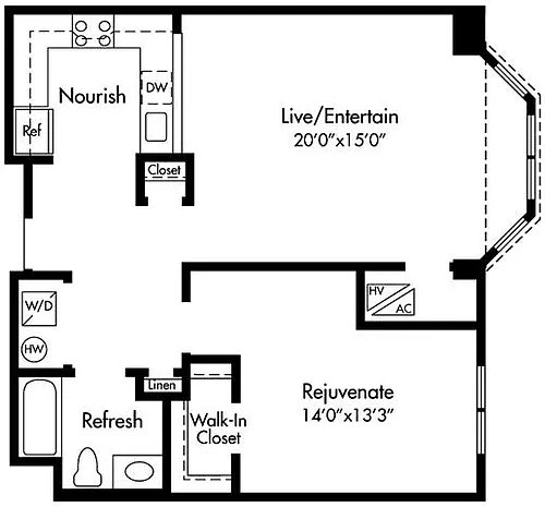 Floor plan A3 Renovated