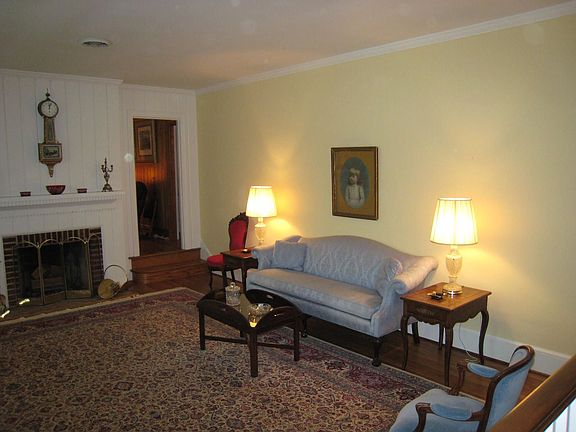 Living room with fireplace