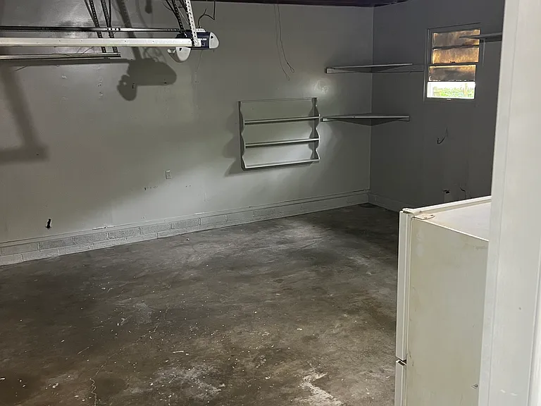 Garage view from kitchen entry