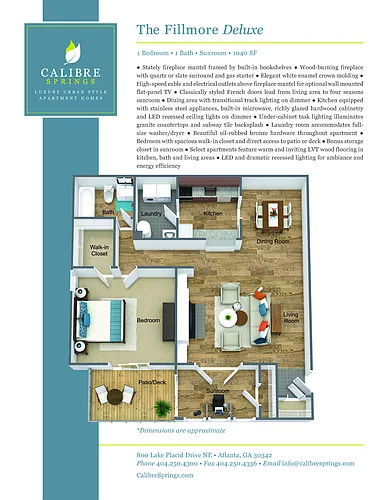 Floor plan Fillmore Deluxe