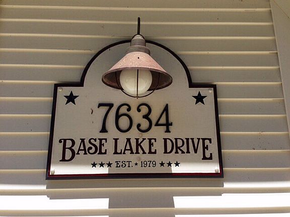 Custom sign on garage