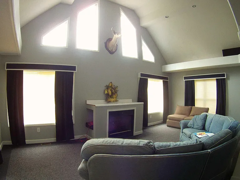 Livingroom with two six foot wide picture windows