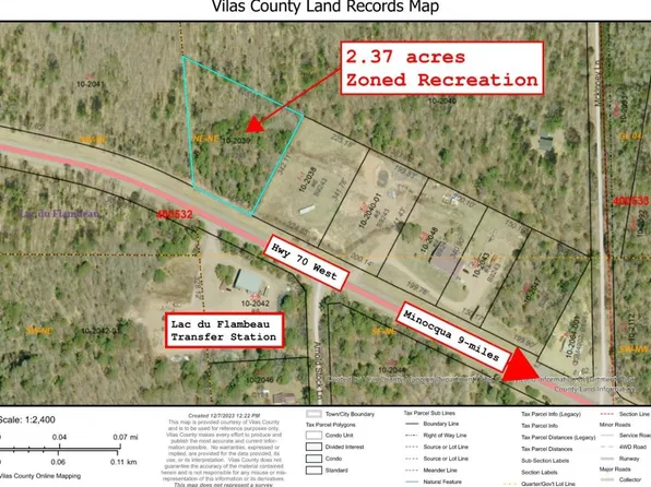 Highway 70, Lac Du Flambeau, WI 54538
