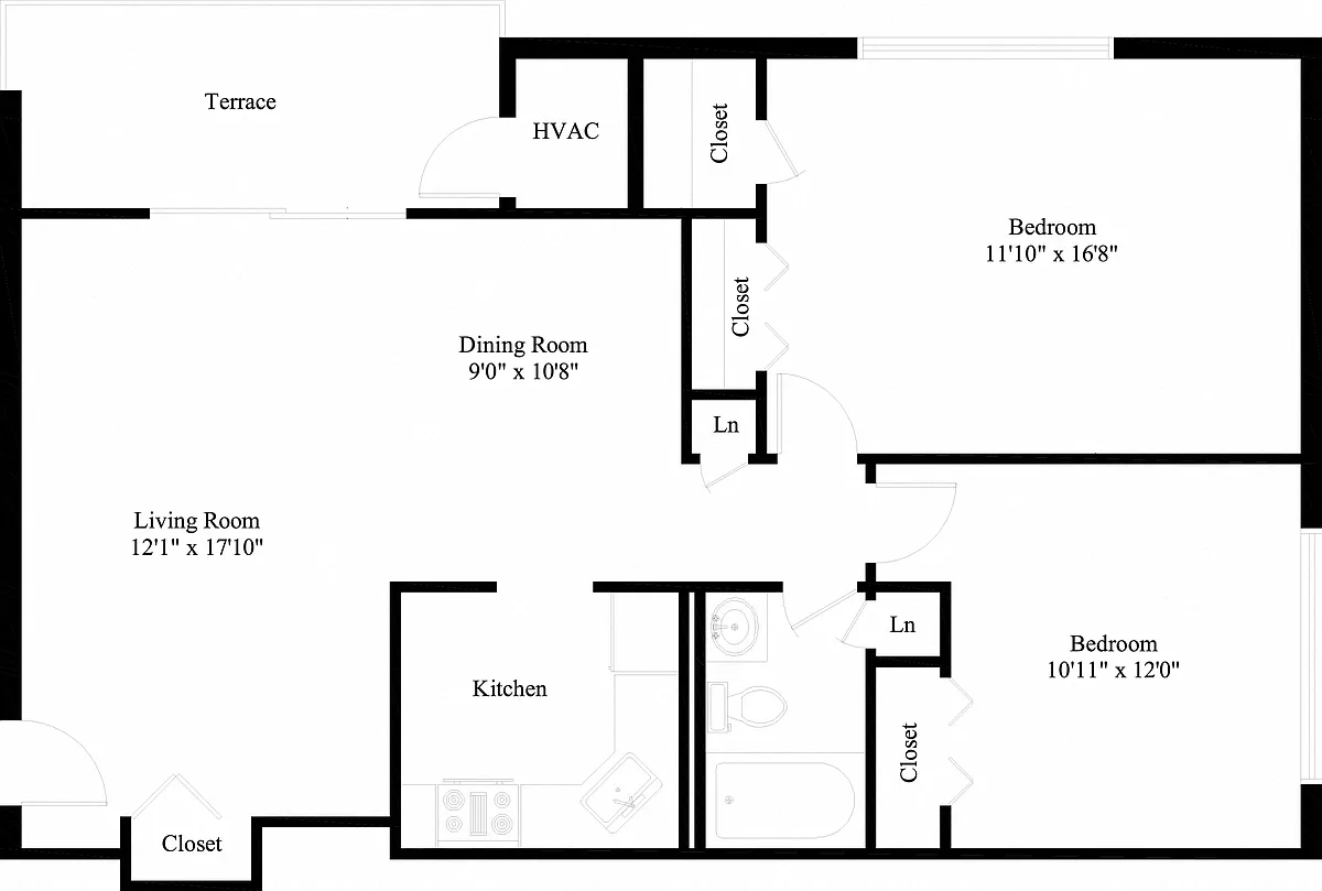Floor plan 2 Bedroom Deluxe