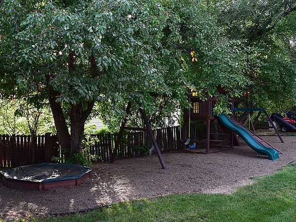 playset and sandbox