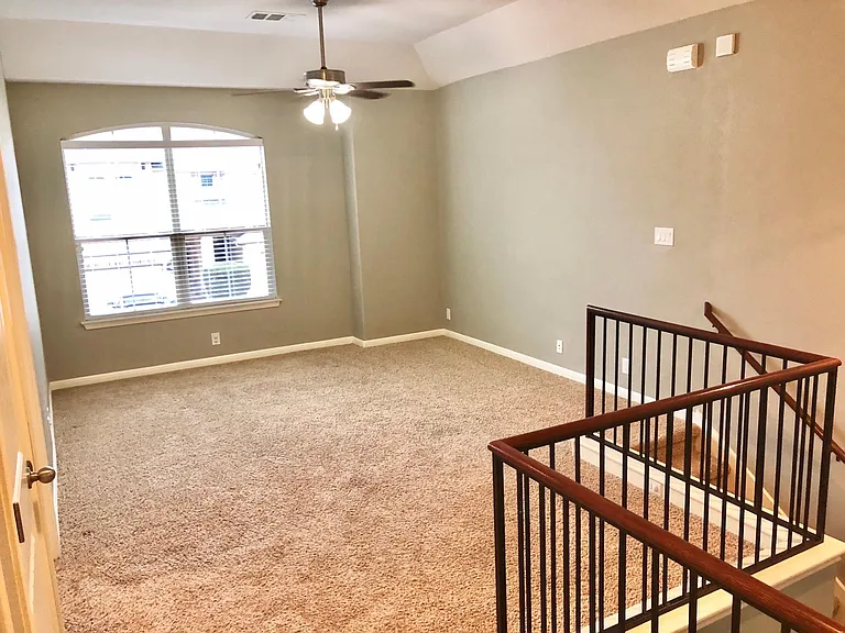 Family room with home office upstairs