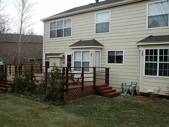 large redwood deck on rear