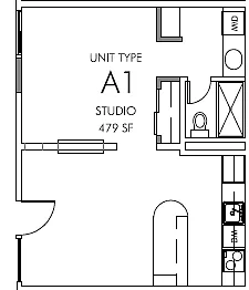 Floor plan 1X1-2
