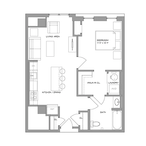 Floor plan 1BR4