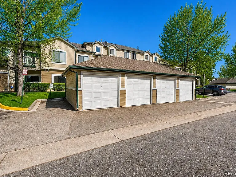 Detached 1 car garage with storage, as well as an assigned parking spot. There is also street parking outside the gate, as well as guest spots throughout the community