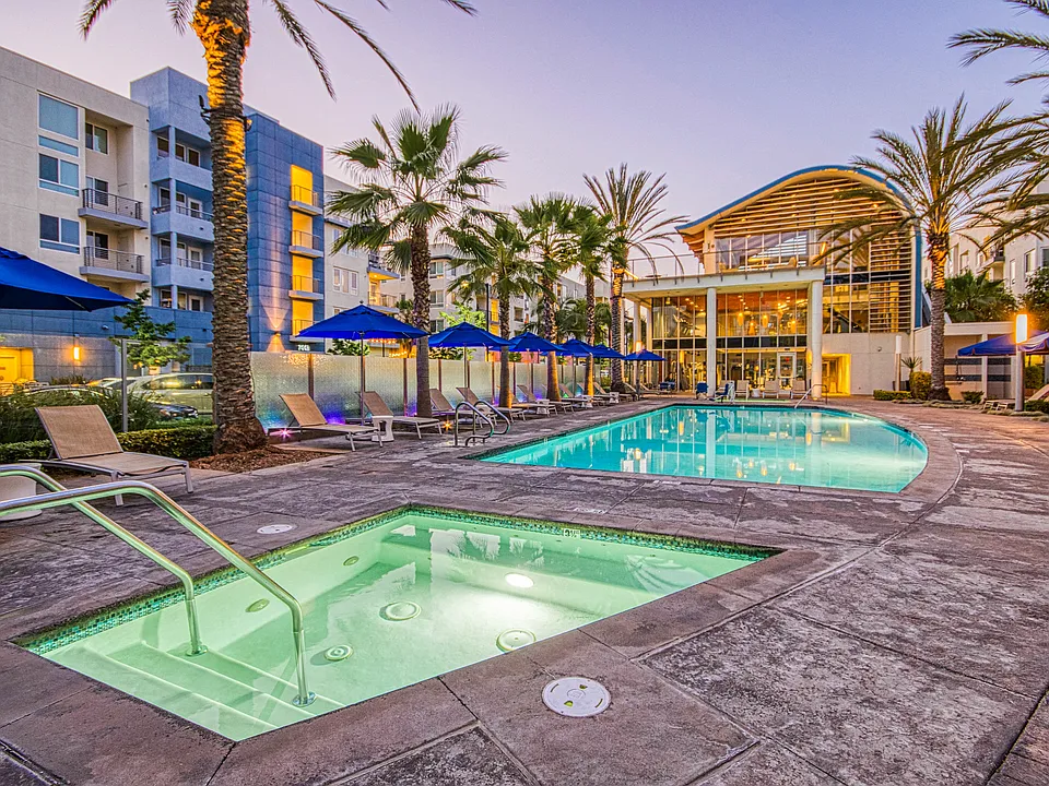 Swim in the pool or jump on in the hot tub