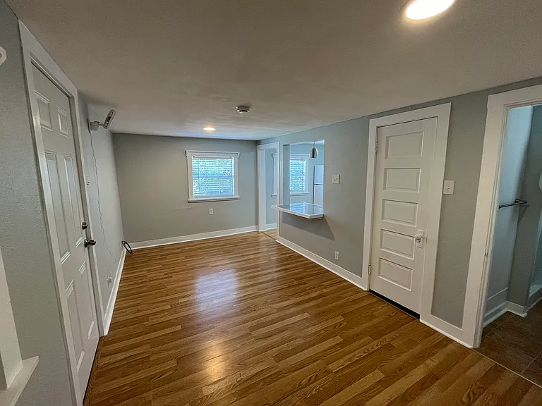 Another view of the studio bed/living space.
