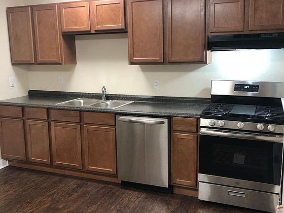 New kitchen with brand new appliances.