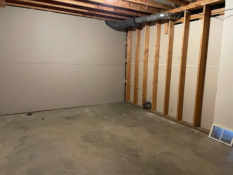 Large unfinished storage area