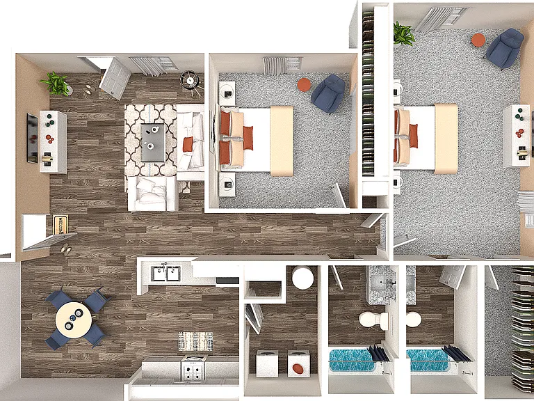 Two Bedroom Two Bathroom Two Bedroom Two Bathroom