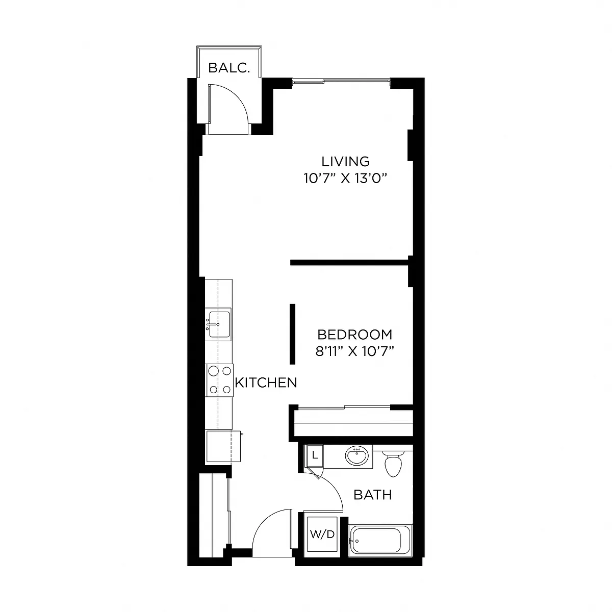 Floor plan Open 1x1 B3