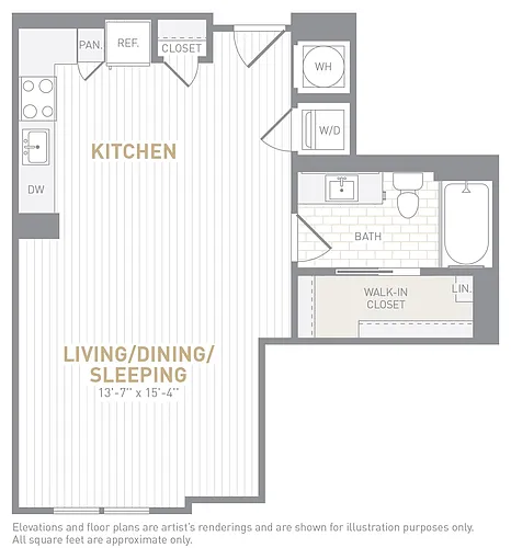 Floor plan Studio-S01