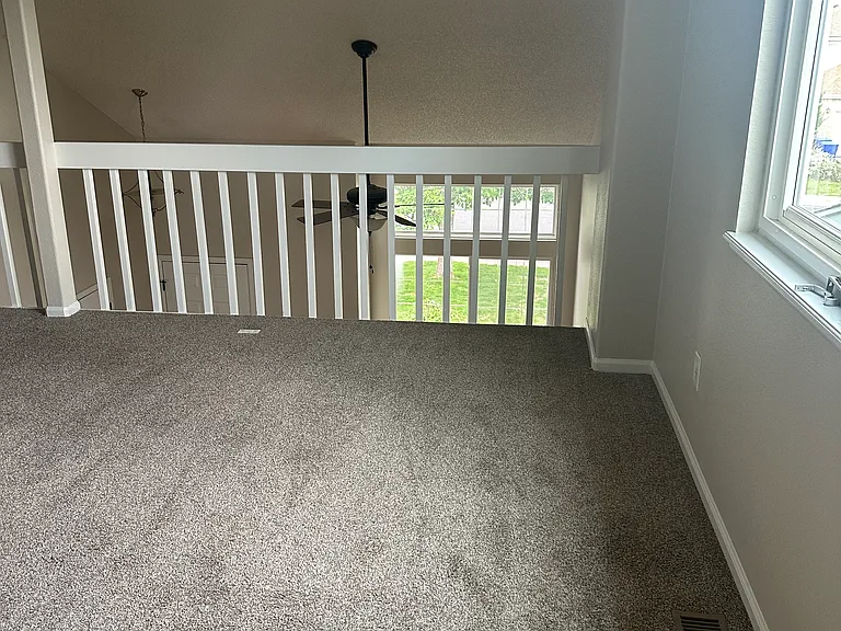 Loft area overlooks living room.