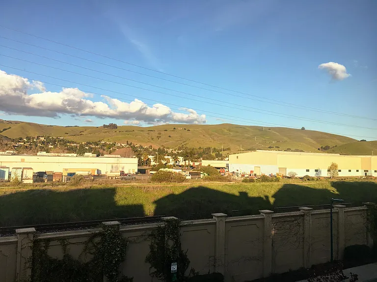 View of east bay hills from inside the house