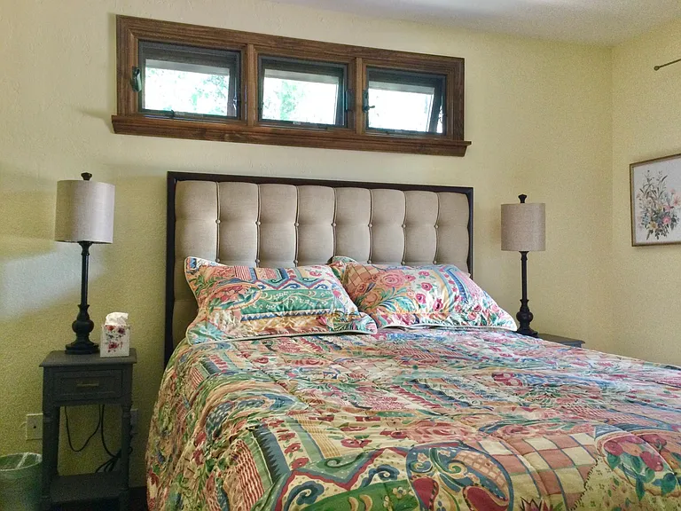 The queen/ guest bedroom across the hall from the master