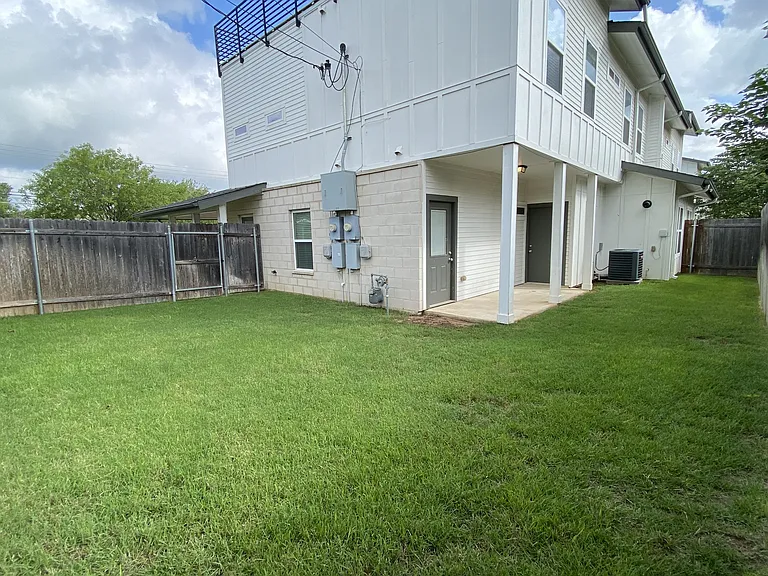 Fully fenced private back yard with irrigation