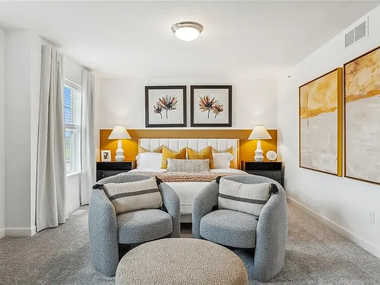 virtually staged bedroom