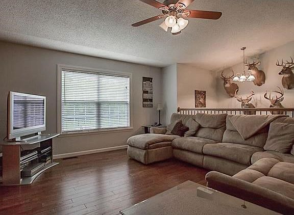 Beautiful Hardwood floors with vaulted ceilings.