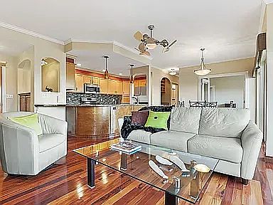 Open Living Room, Dining Room and Kitchen