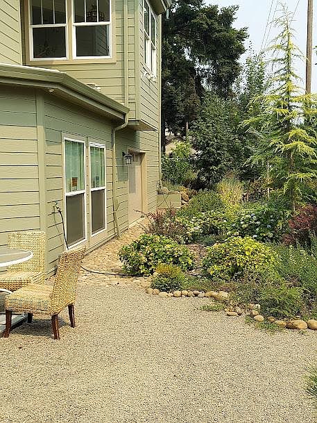 back yard garden area