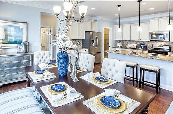 open-concept dining room