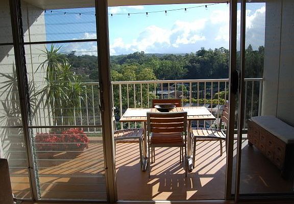 Lanai with great views from living room