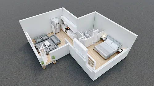 Floor plan 1 Bedroom