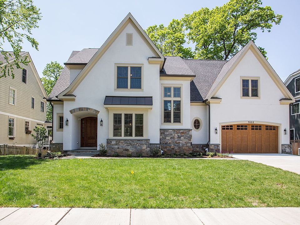 Stone, stucco, and steep gables - sharp from the street