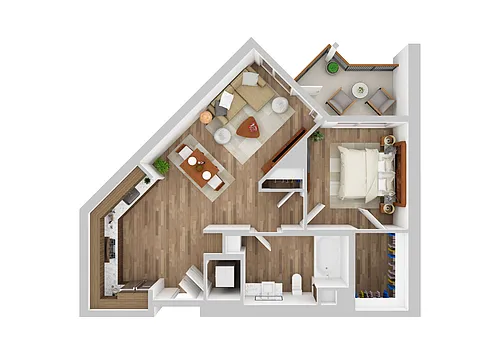 Floor plan The Colton 1C.1 and 1C.2