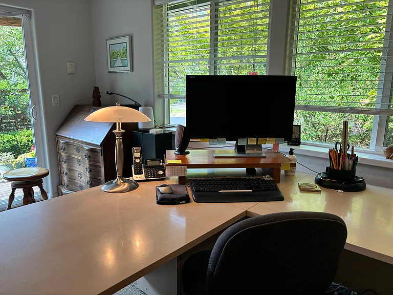 office, large monitor to plug into stays with house