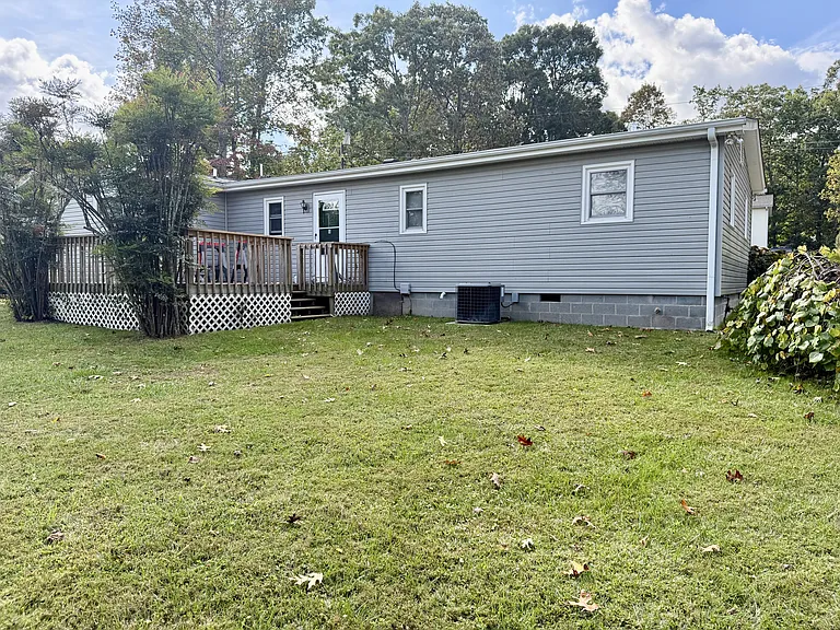 Back deck and yard.