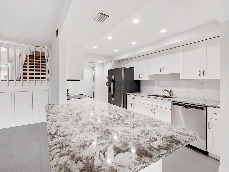 Kitchen opens up to living area