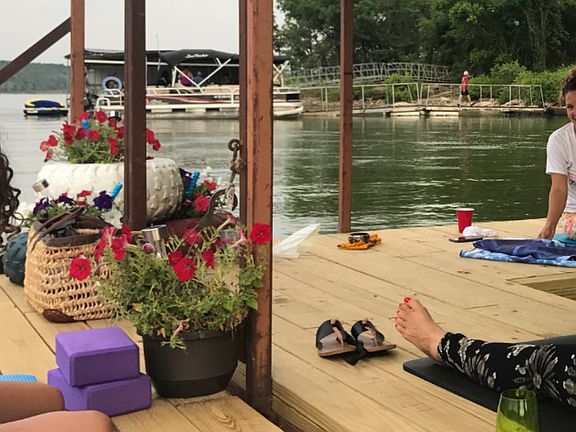 Yoga on the dock