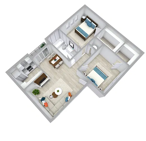Floor plan 2X1 - B1 R