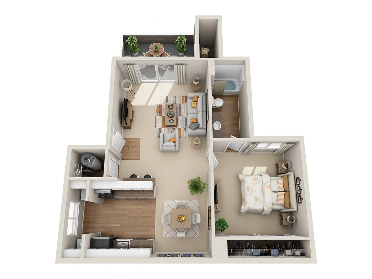 Floor plan One Bedroom